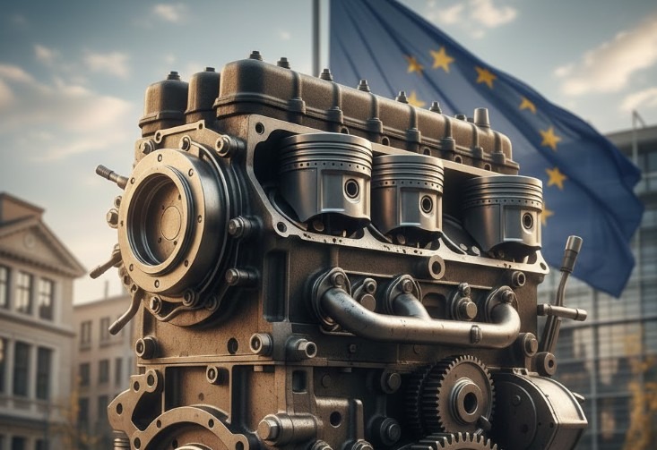 Ilustración Motor de combustión 2035: el error europeo que beneficia a China