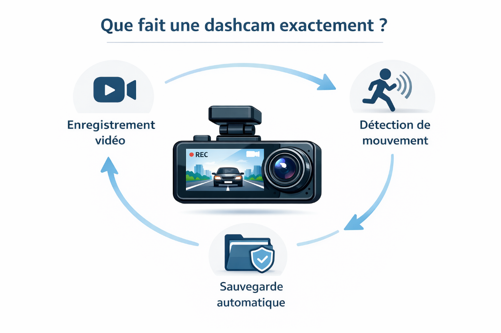 Ilustración Seguridad al volante: por qué una buena dashcam puede salvar pruebas en caso de accidente