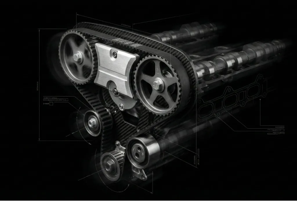 Detalle técnico de la distribución del motor